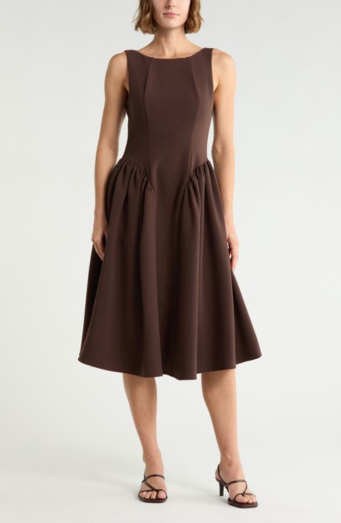 Drop Waist Midi Dress