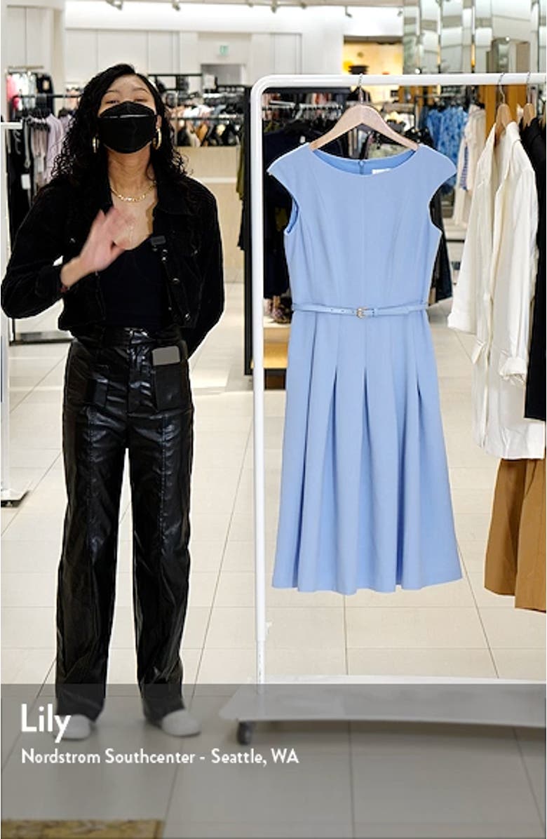 Bateau Neck Belted Dress, sales video thumbnail