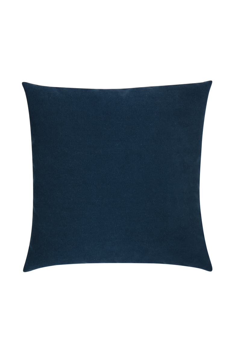 Plush Velvet Indoor & Outdoor Woven Accent Pillow, Main, color, Midnight