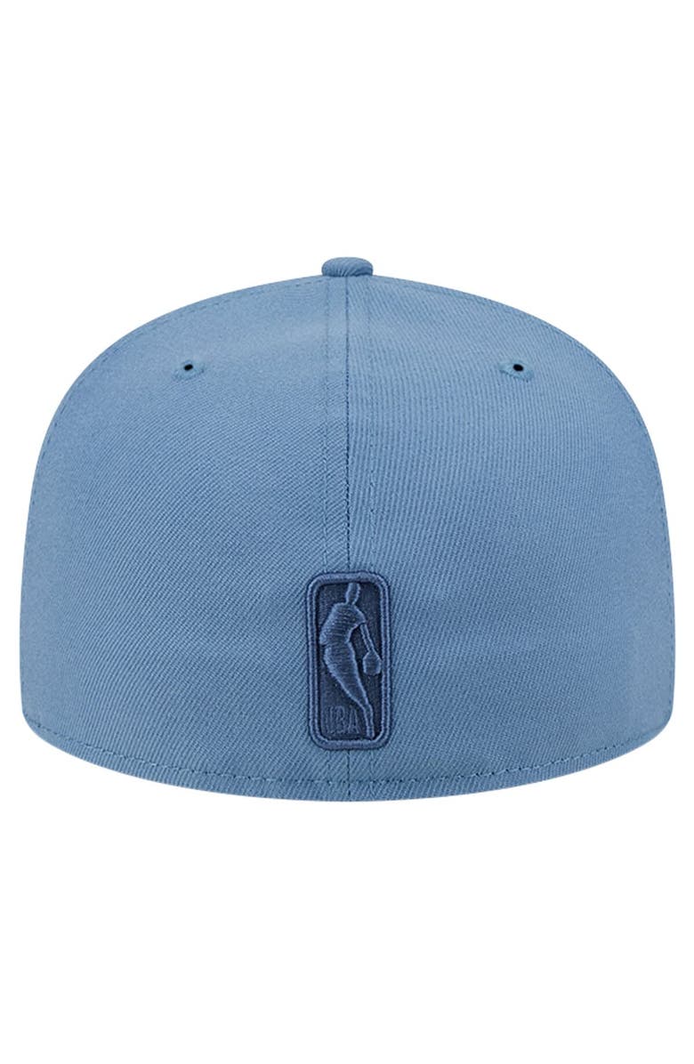 New Era Men's New Era Blue San Antonio Spurs Color Pack Faded Tonal 59FIFTY Fitted Hat, Alternate, color, 