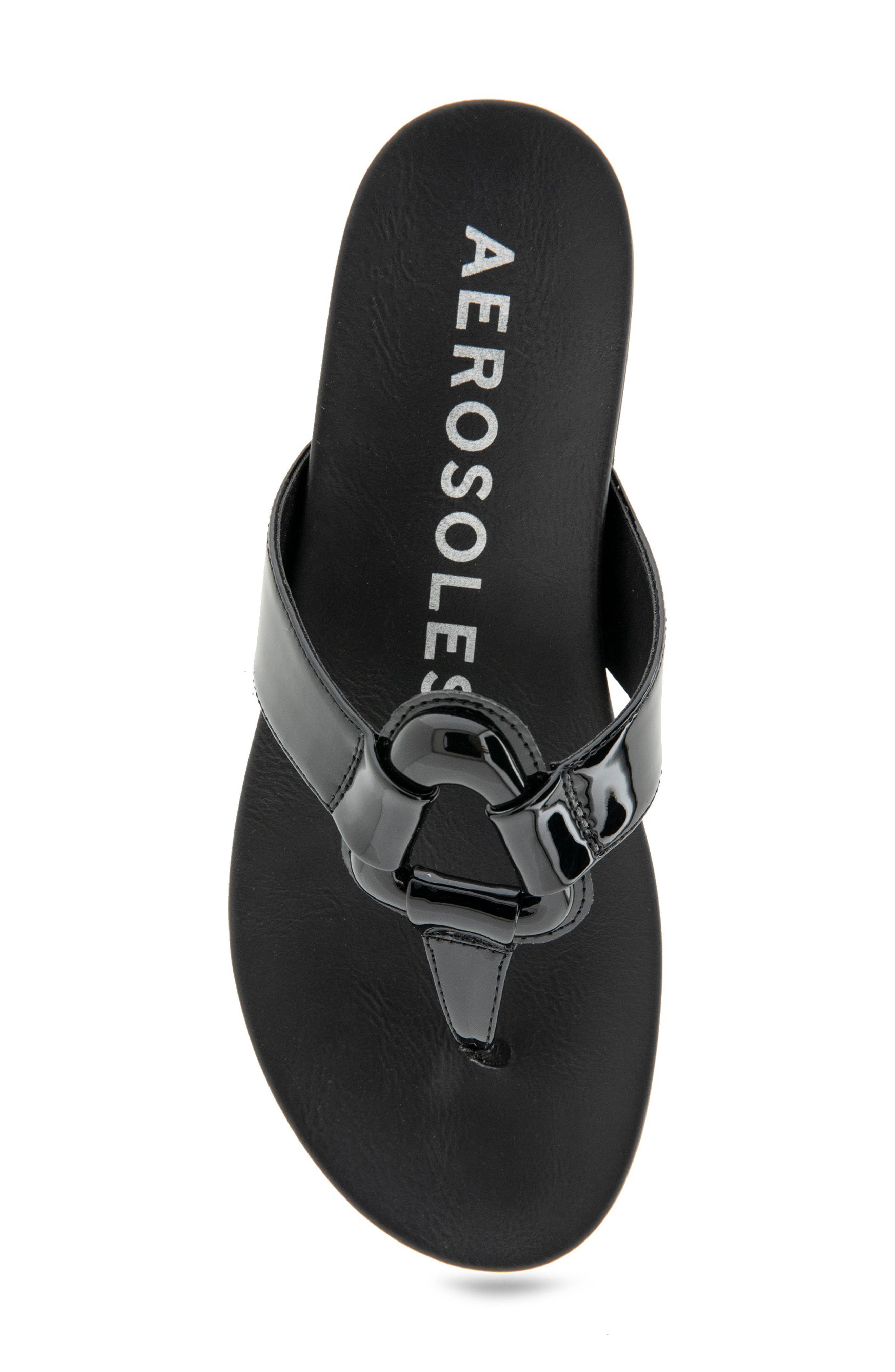 Aerosoles Fallon Harness Sandal, Alternate, color, Black Patent Faux Leather