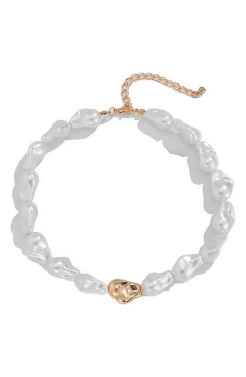 Ansley Faux Pearl Necklace