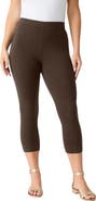 Roaman's Plus Size Essential Stretch Capri Legging