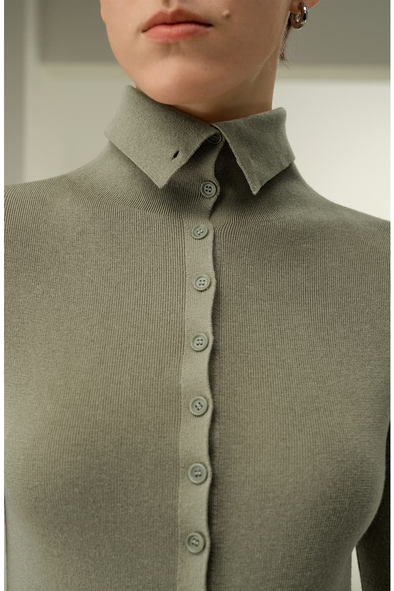 Women's Slim Fit Silk Cashmere Sweater, Alternate, color, Artichoke