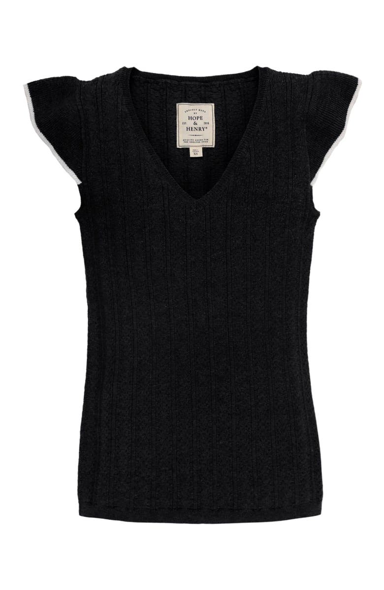 Hope & Henry Women's Flutter Sleeve Sweater Top, Alternate, color, 