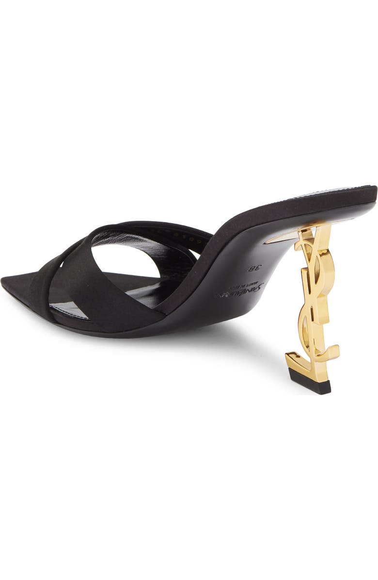 Saint Laurent Opyum Slide Sandal, Alternate, color, Noir
