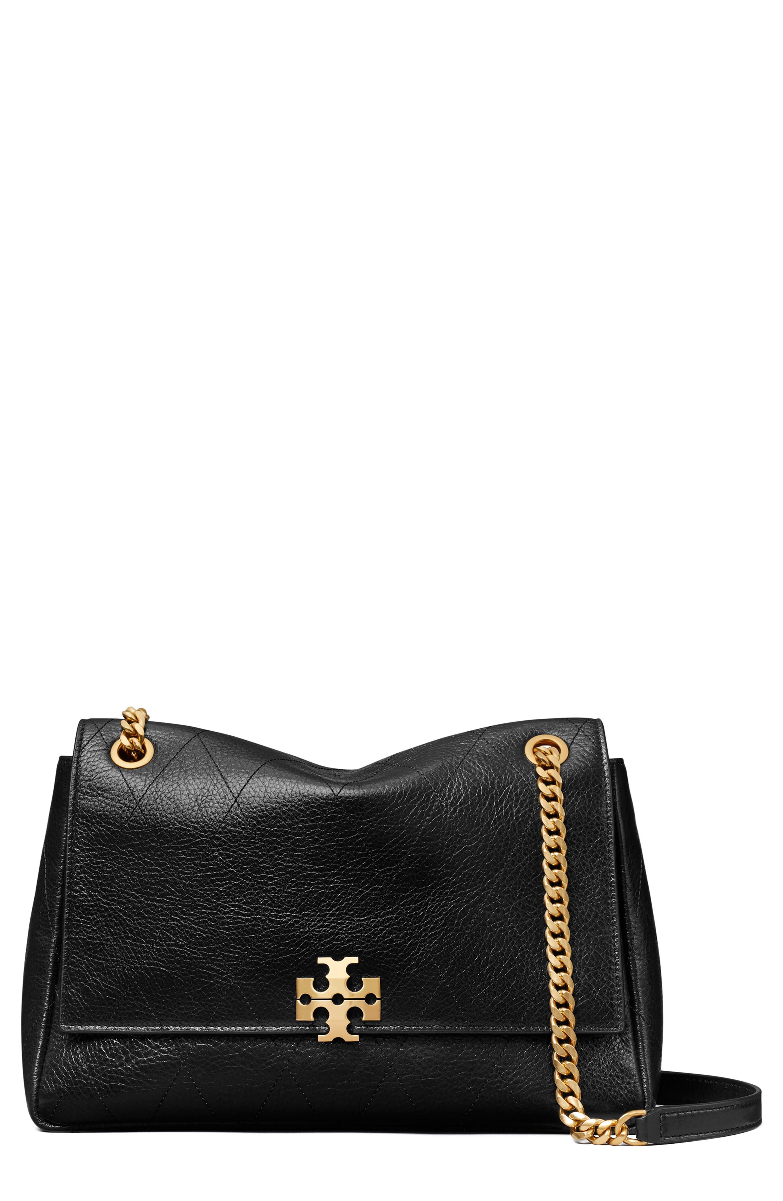 Tory Burch Charlie Leather Shoulder Bag, Main, color, 