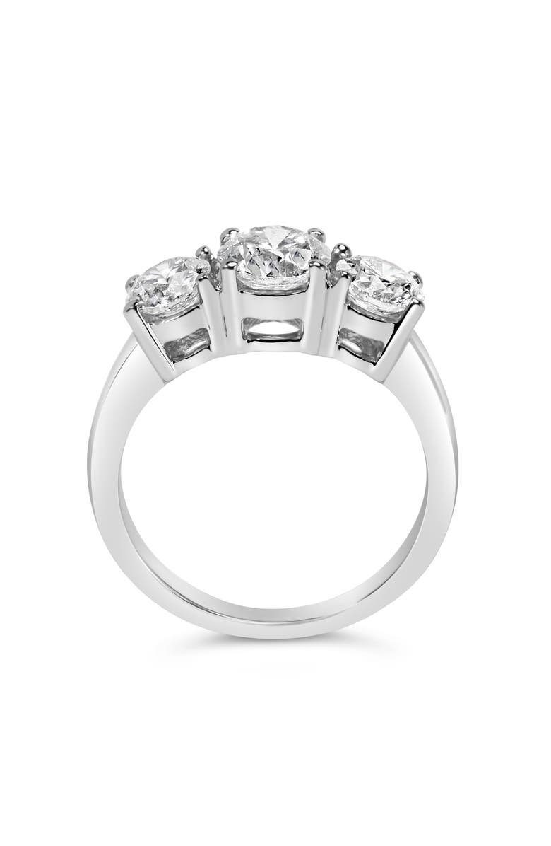 Haus of Brilliance 14K White Gold 3.0 Cttw Lab Grown Diamond 3 Stone Band Ring, Alternate, color, White