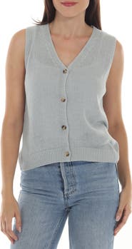 RAIN AND ROSE V-Neck Buttoned Vest