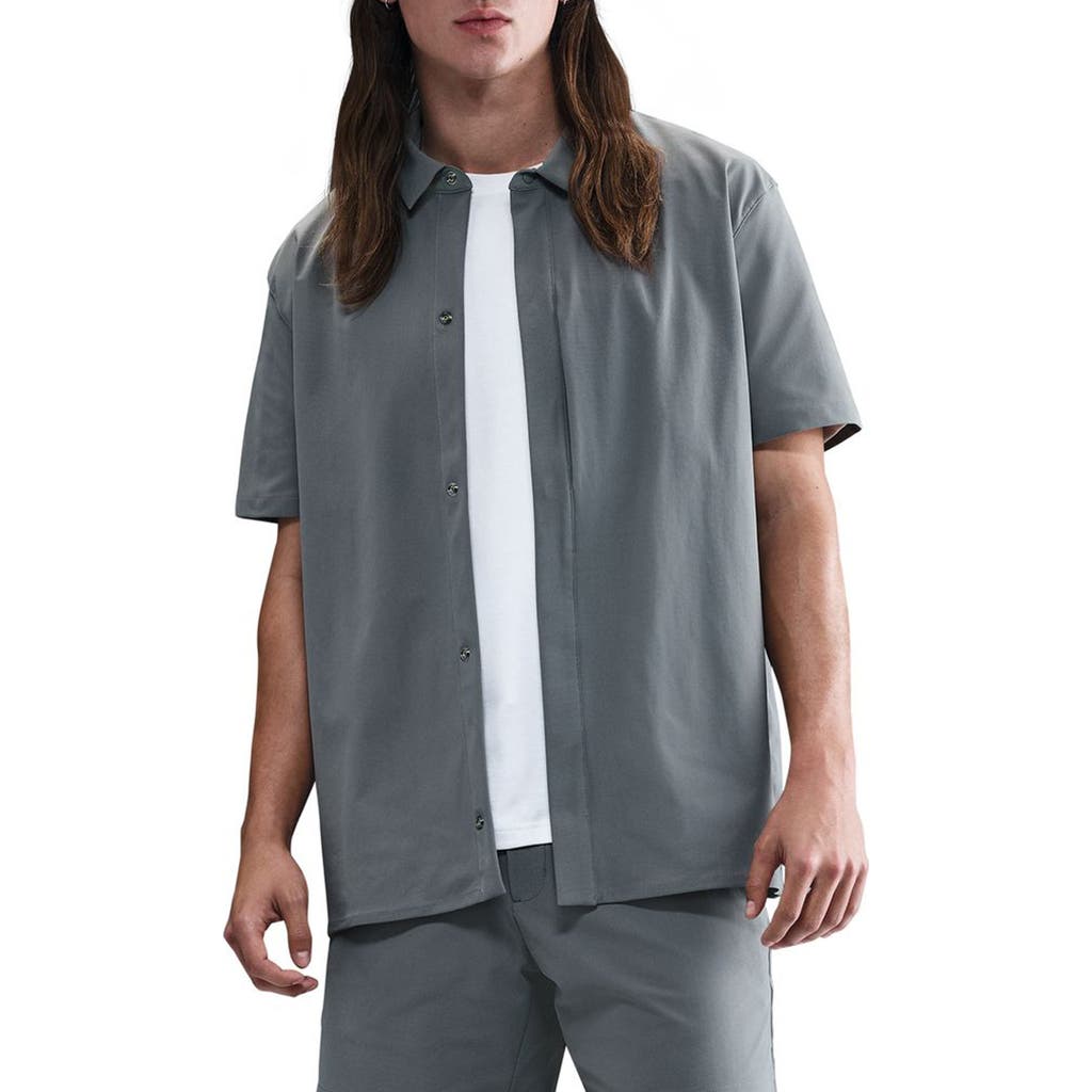 Nike 24.7 Perfectstretch Dri-fit Short Sleeve Button-up Shirt