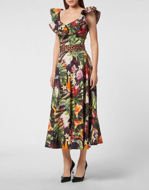 Long Dress Flowers Women
