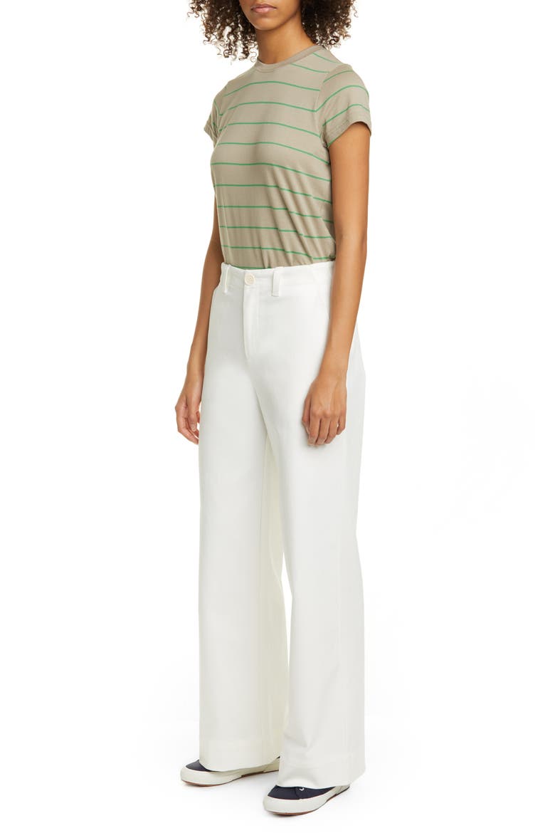 Type A Version 6 Stripe Tiny Tee (Nordstrom Exclusive), Alternate, color, KHAKI GREEN
