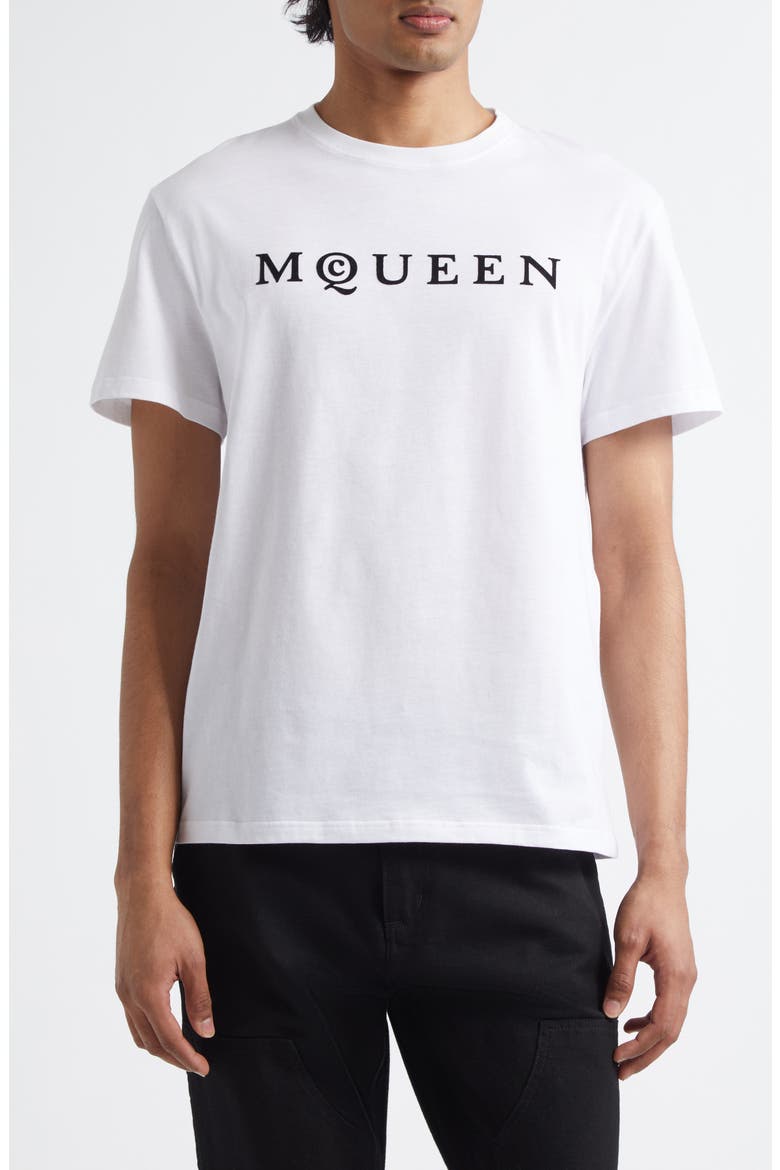 Logo Graphic T-Shirt, Main, color, WHITE / BLACK