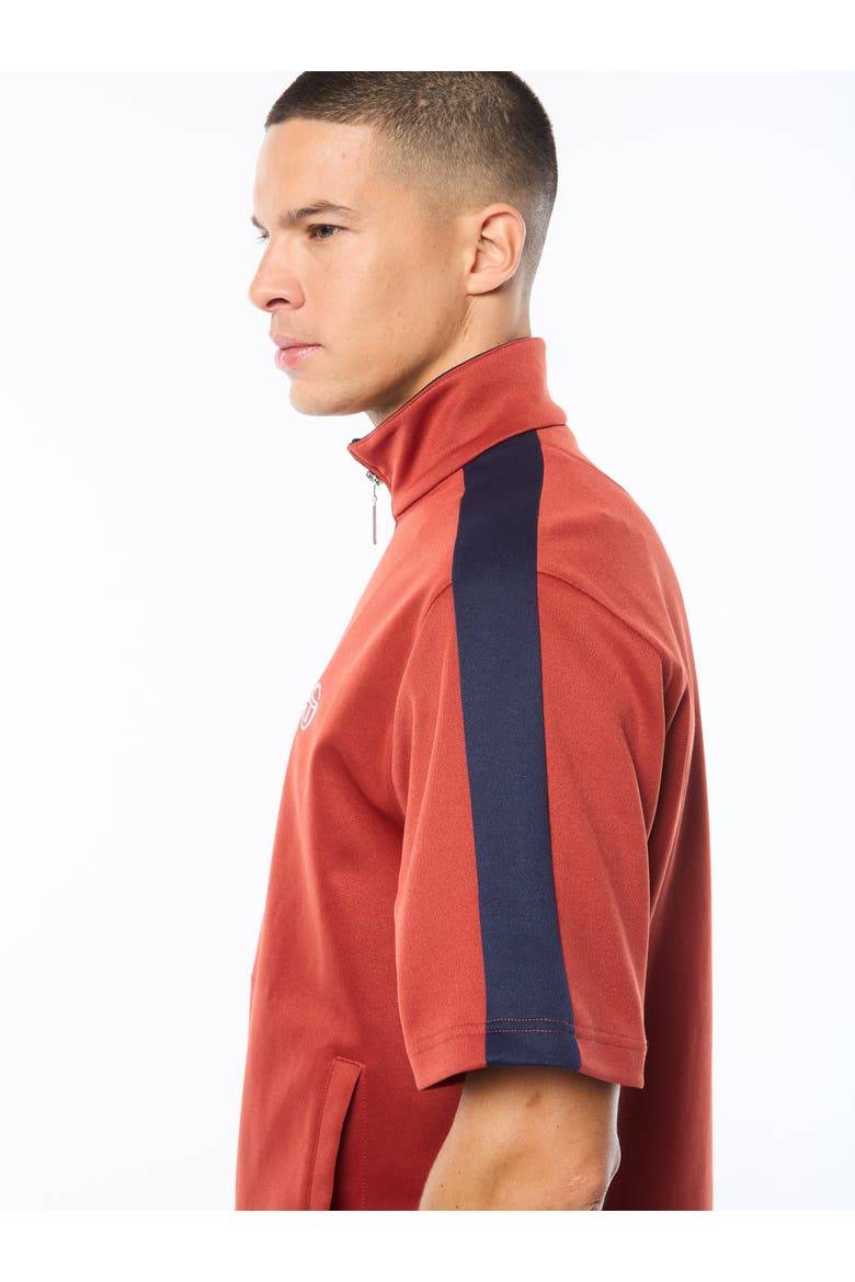 Viscotti Short Sleeve Track Jacket, Alternate, color, BOSSA NOVA