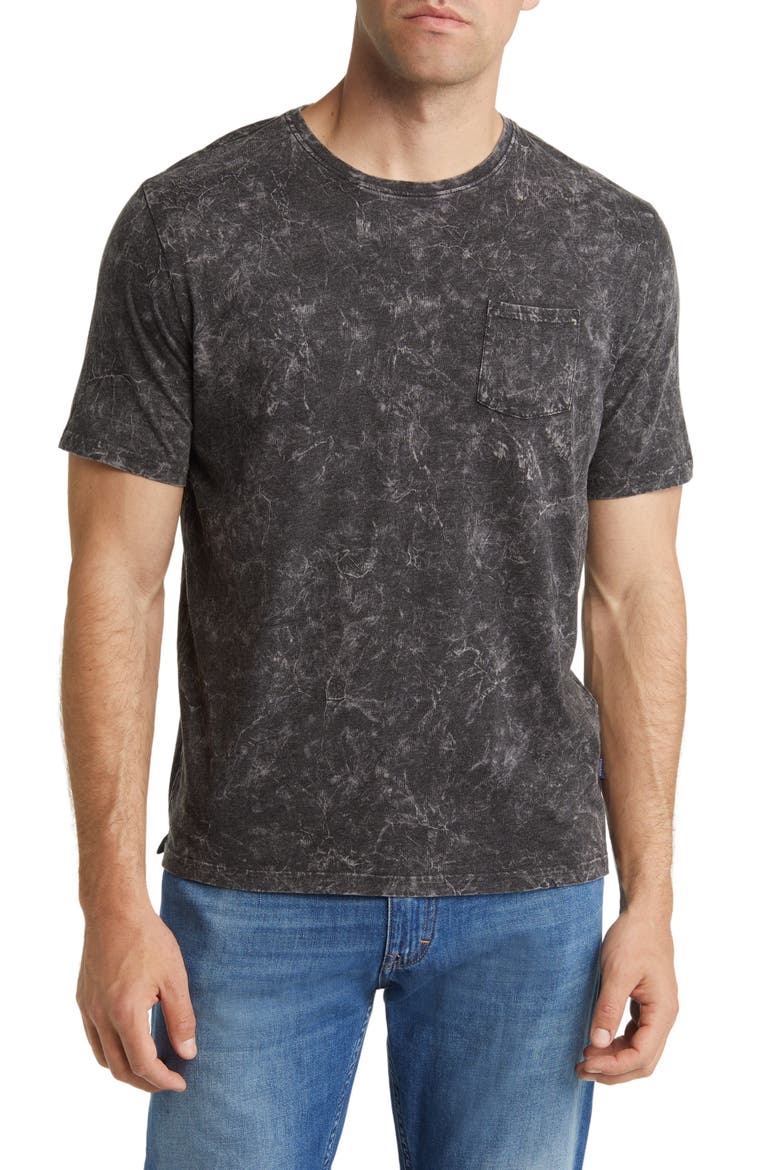 Acid Wash T-Shirt, Main, color, BLACK