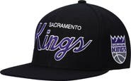 Mitchell & Ness Men's Mitchell & Ness Black Sacramento Kings Hardwood Classics Script 2.0 Snapback Hat