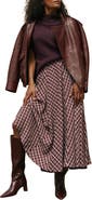 MINT VELVET Checked Midi Skirt
