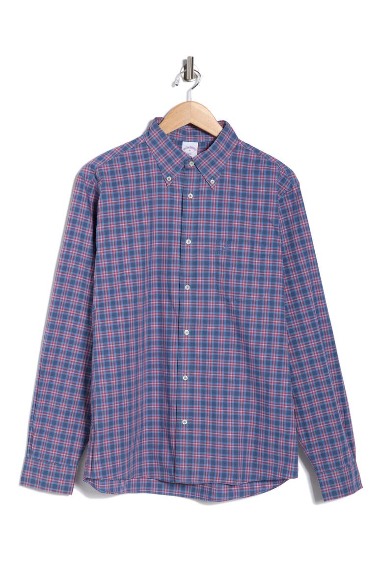 Regular Fit Non-Iron Oxford Button-Down Shirt, Alternate, color, QUIETHARBORPLD
