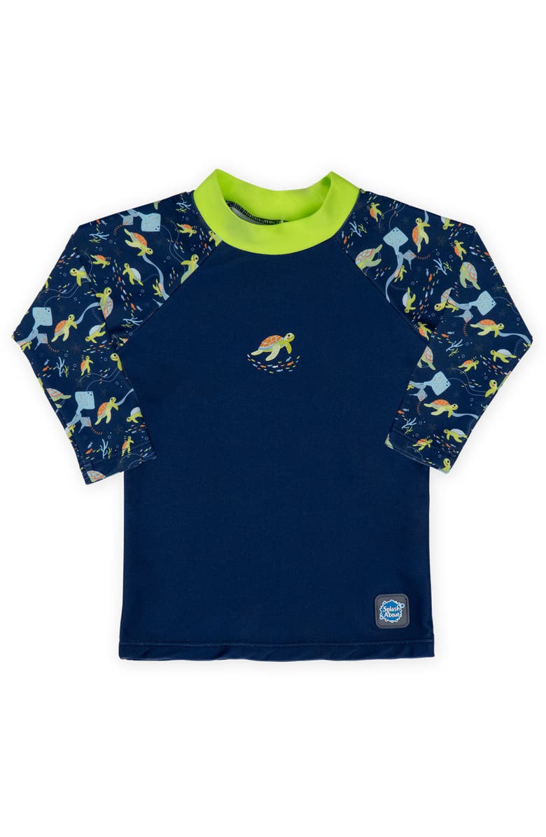 Splash About Kids Long Sleeve Rash Guard, Main, color, Crocodile Swamp