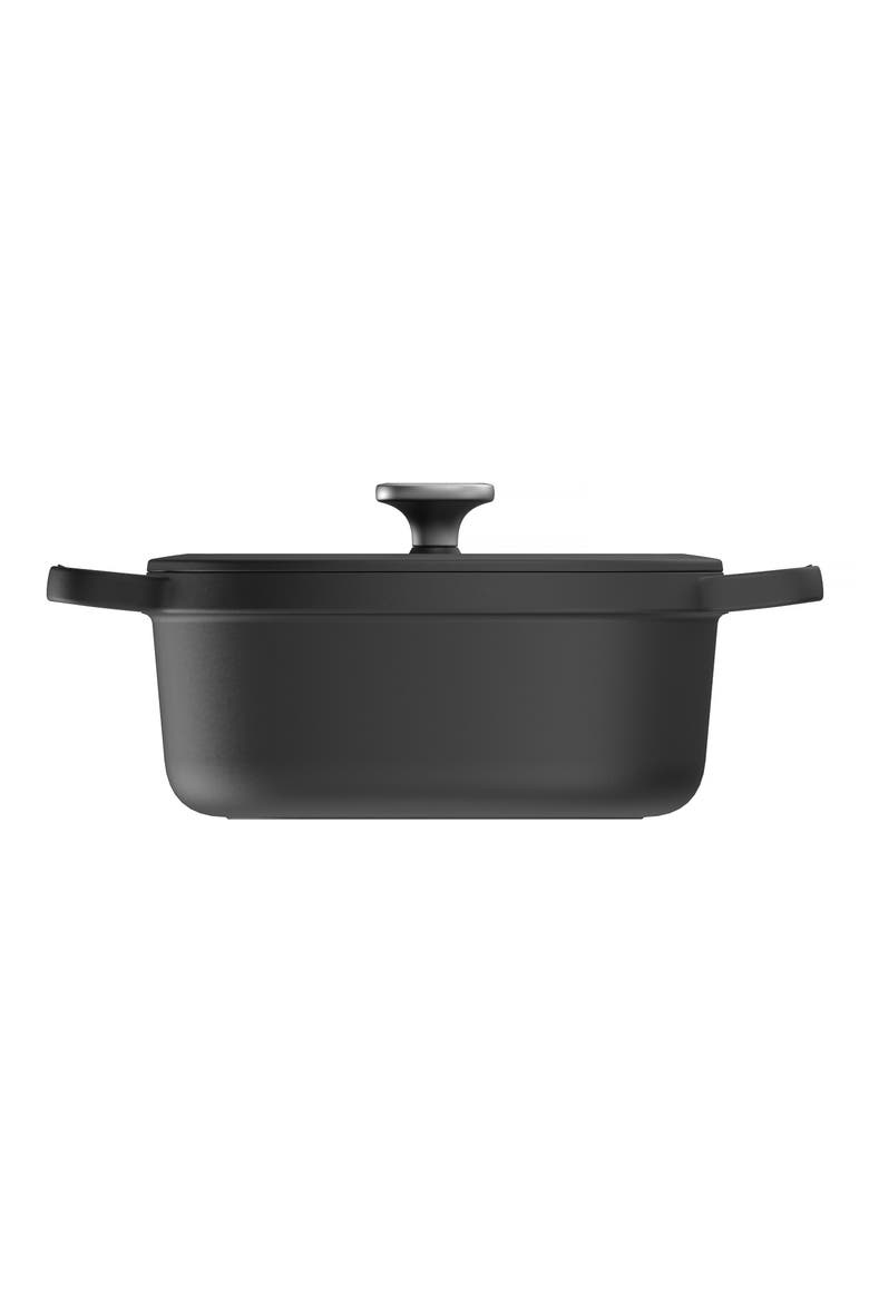 Leo Graphite Enameled Cast Iron Stockpot, Alternate, color, BLACK