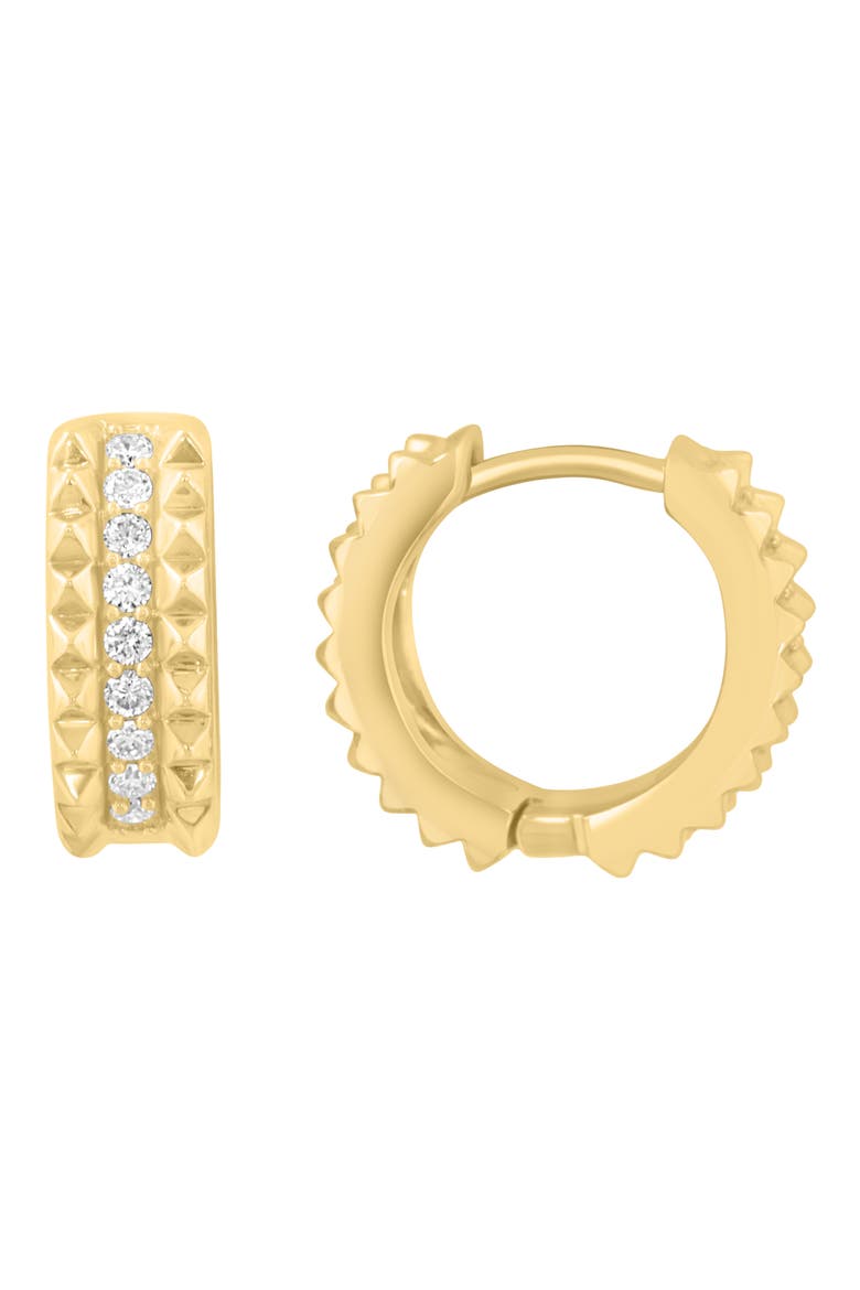 Lab-Grown Diamond Huggie Hoop Earrings, Main, color, GOLD