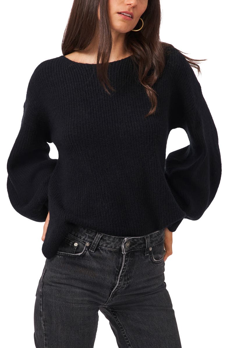 1.STATE Cross Back Bubble Sleeve Sweater, Main, color, 