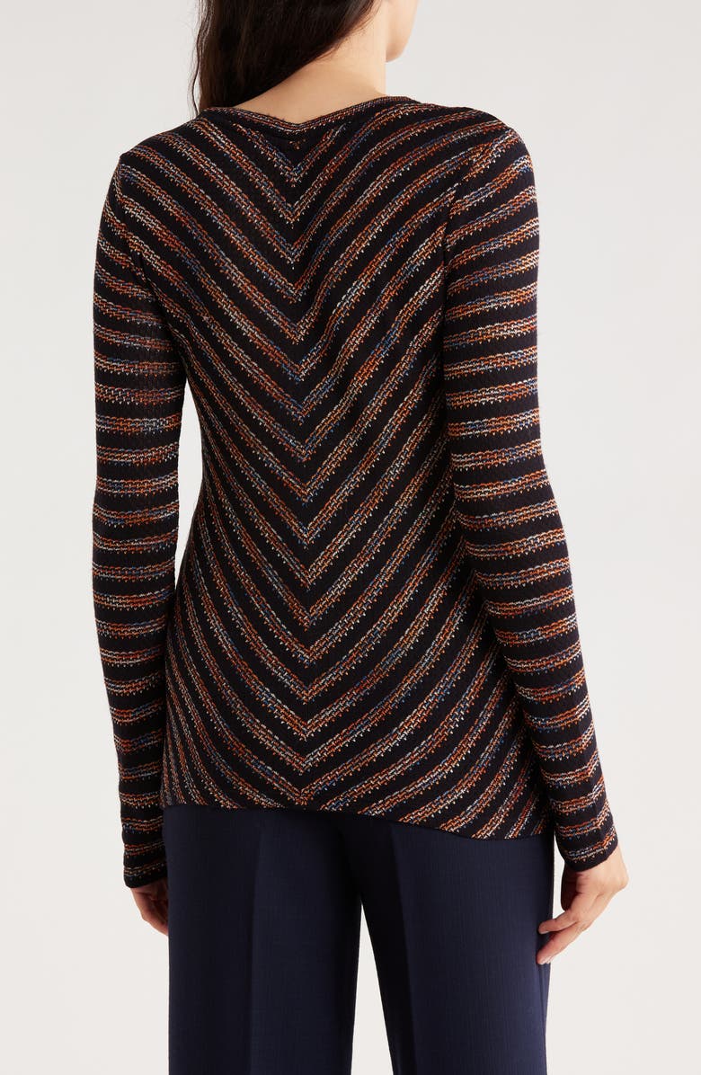 Liverpool Stripe Crewneck Sweater, Alternate, color, Deep Navy Multi