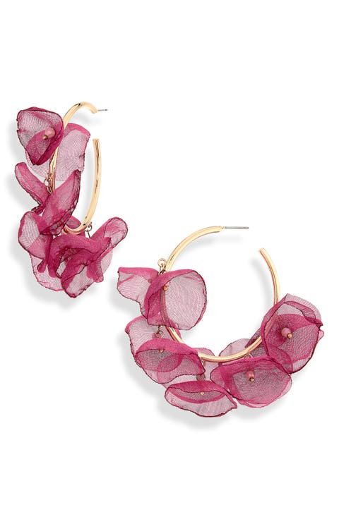 Petal Hoop Earrings