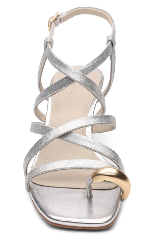 Sanctuary Beyond Strappy Sandal In White Gold/gold