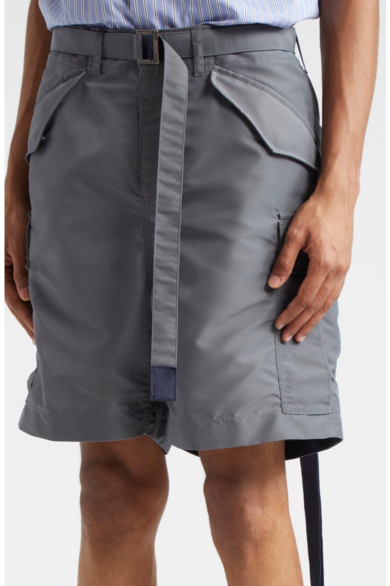 Nylon Twill Cargo Shorts, Alternate, color, GRAY
