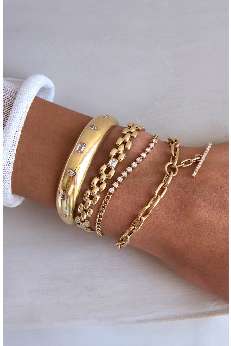 Diamond Tennis Bracelet, Alternate, color, YELLOW GOLD
