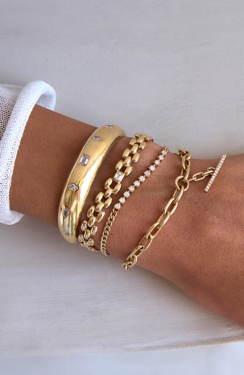 Zoë Chicco Diamond Tennis Bracelet, Alternate, color, Yellow Gold