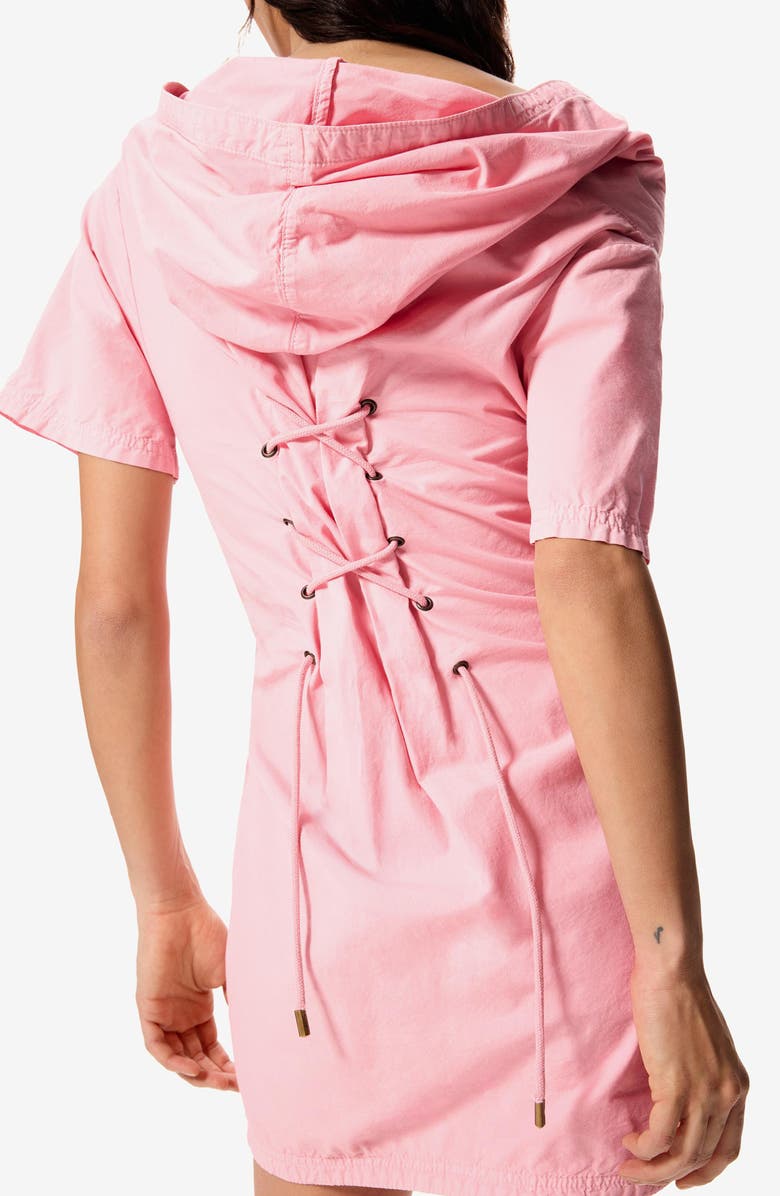 Desigual Short Sleeve Hooded Shirtdress, Alternate, color,