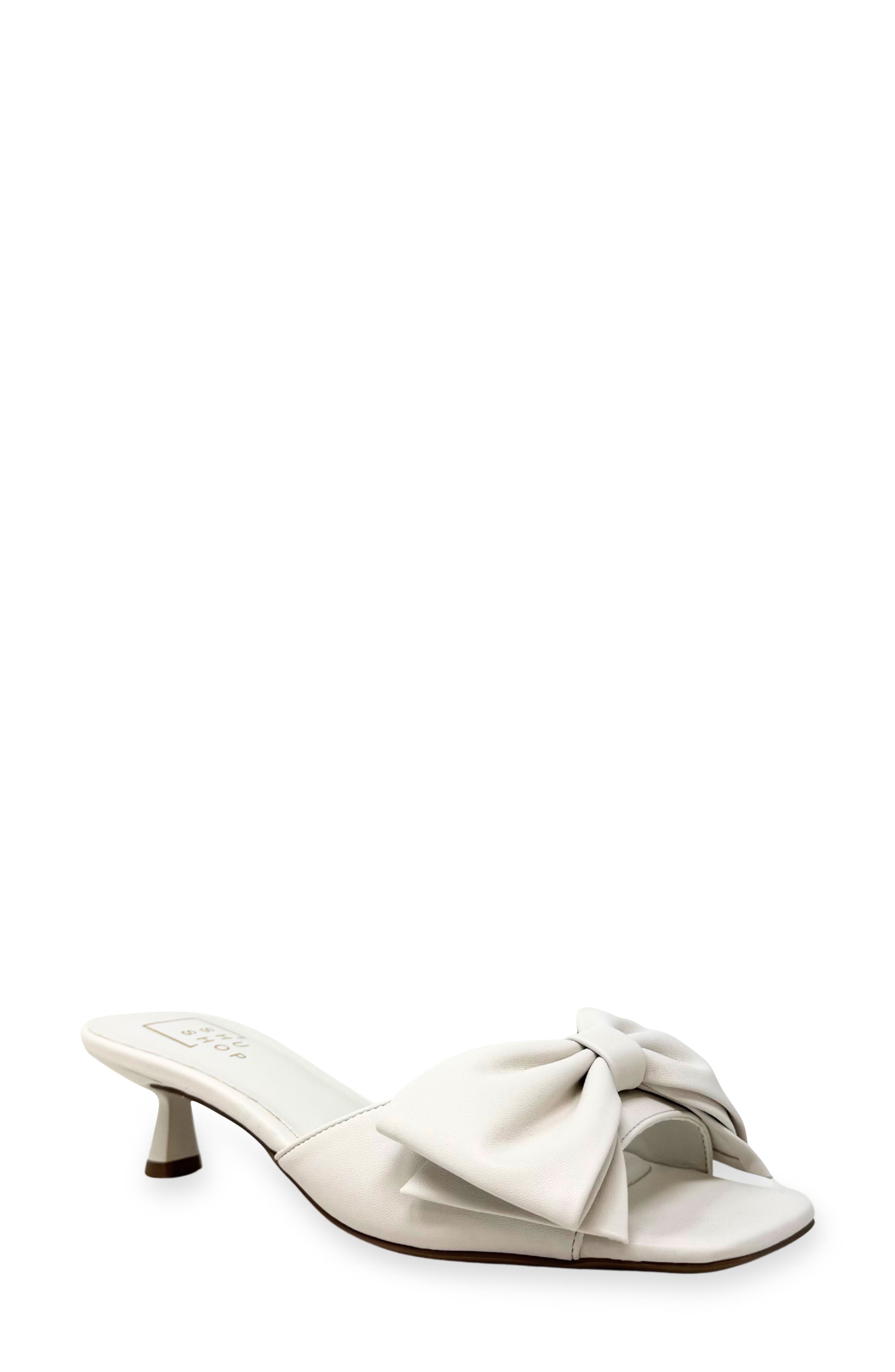 SHUSHOP Ella Kitten Heel Slide Sandal, Main, color, Bone