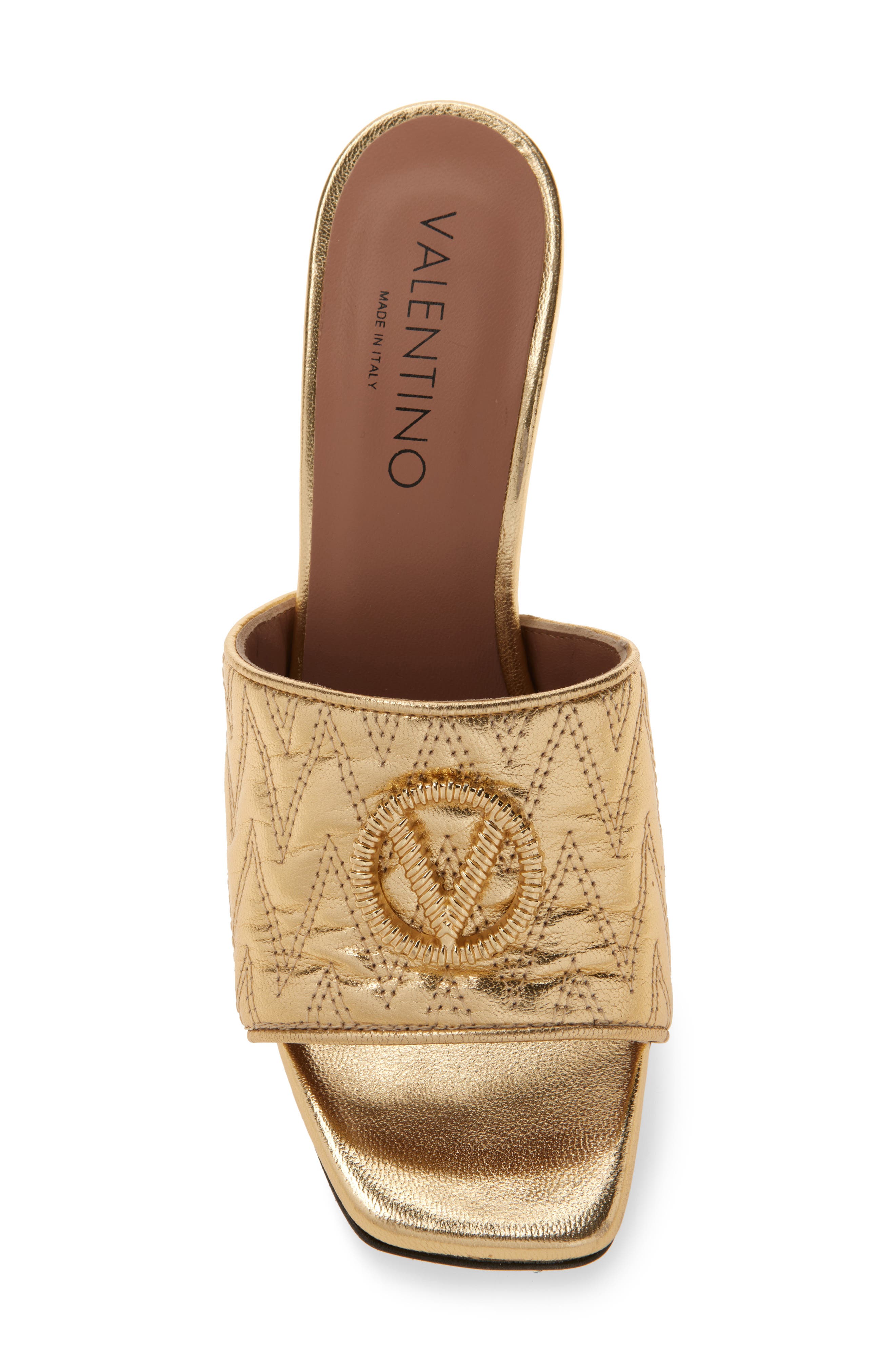 VALENTINO BY MARIO VALENTINO Venere Heeled Sandal, Alternate, color, Gold