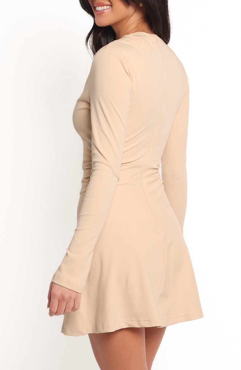 Petal & Pup Pip Long Sleeve A-Line Minidress, Alternate, color, Cream