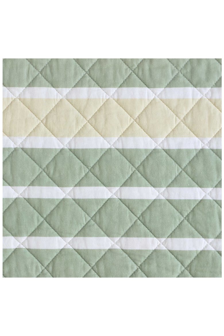 Varadero Stripe Reversible Cotton Quilt & Sham Set, Alternate, color, GREEN MULTI