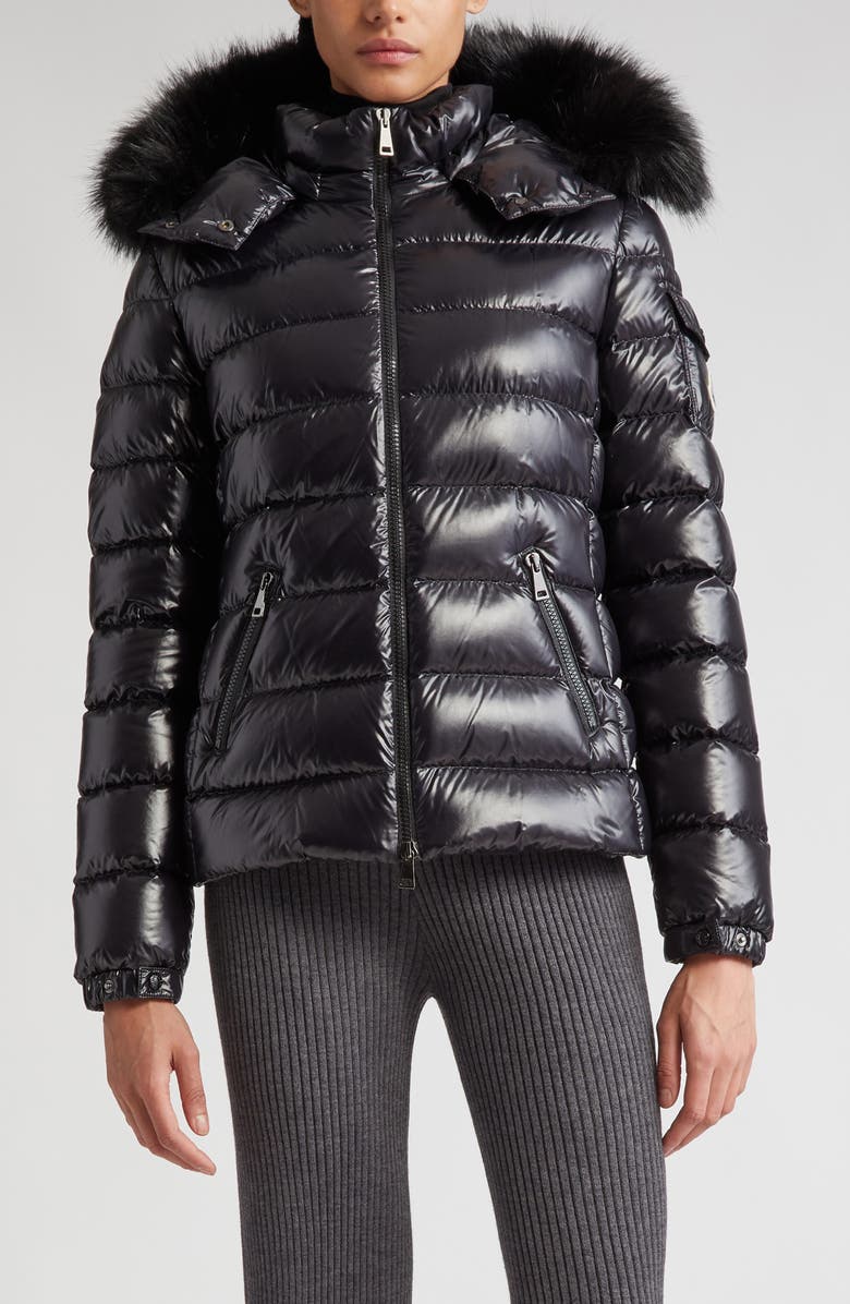 Moncler Badyf Hooded Down Jacket, Main, color, Black