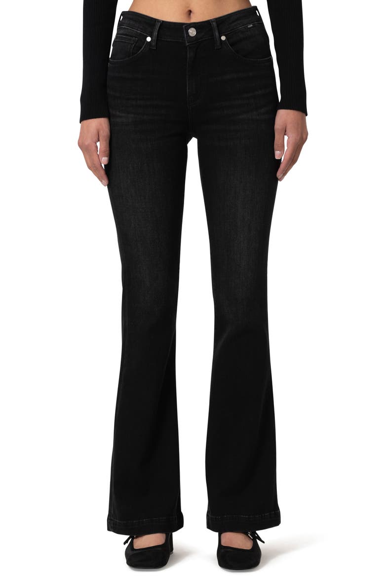 Sydney Mid Rise Flare Jeans, Main, color, SMOKE BRUSHED FEATHER BLUE