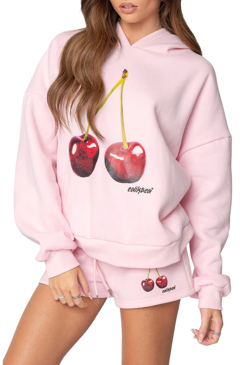 Mon Cheri Oversize Hoodie, Alternate, color, LIGHT-PINK