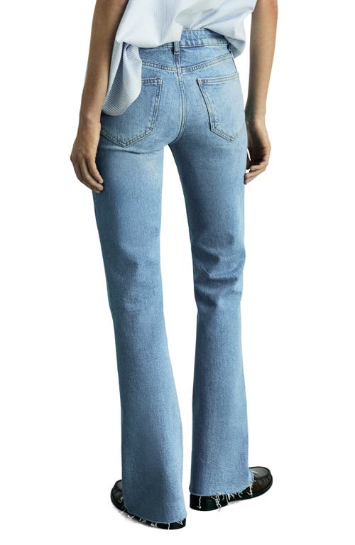Mango High Waist Balloon Jeans In Medium Blue