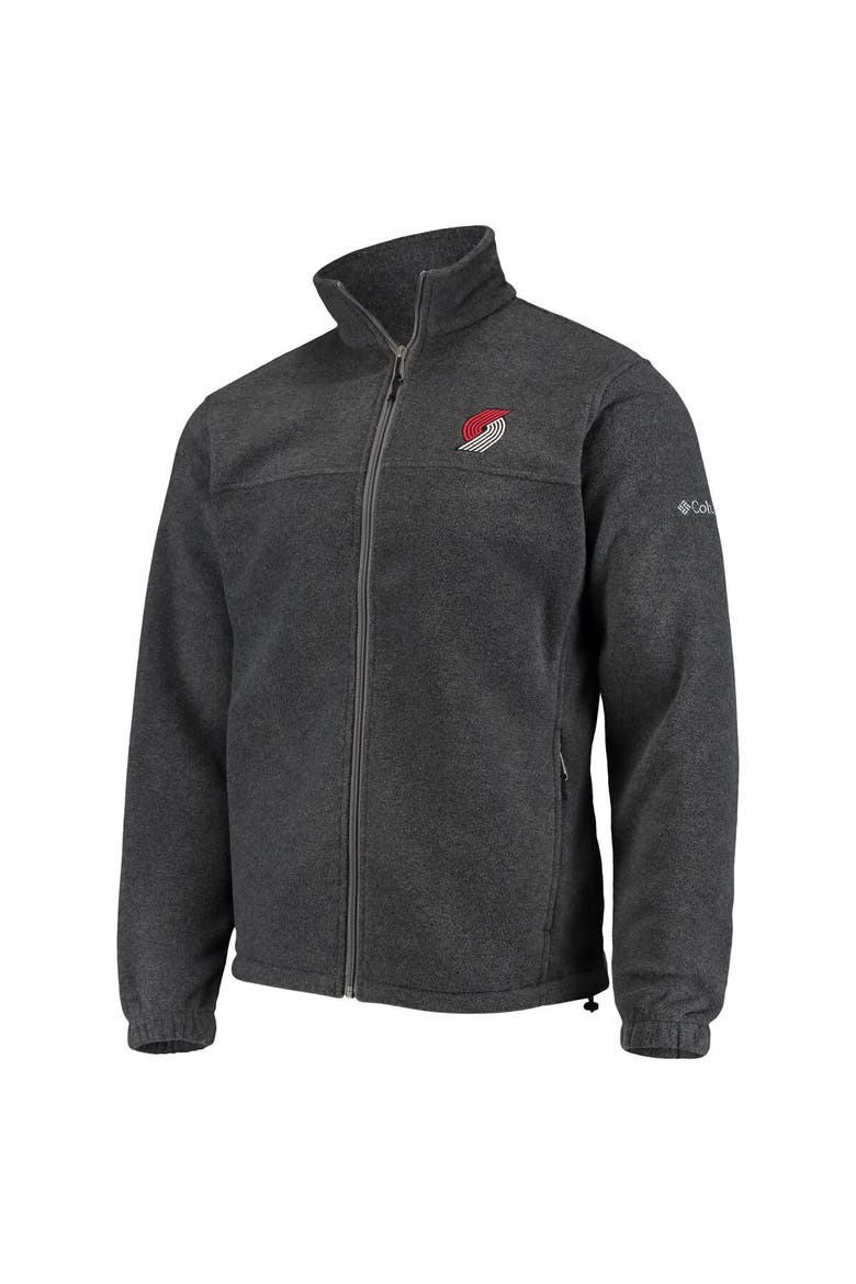 Men's Columbia Portland Trail Blazers Heathered Charcoal Flanker Full-Zip Jacket, Alternate, color, Heather Charcoal
