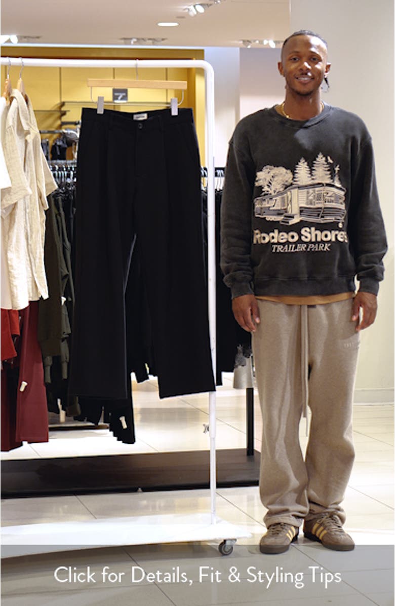 Relaxed Pleated Stretch Twill Pants, sales video thumbnail