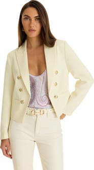 The Noli Shop Gabrielle Double Breasted Tweed Blazer