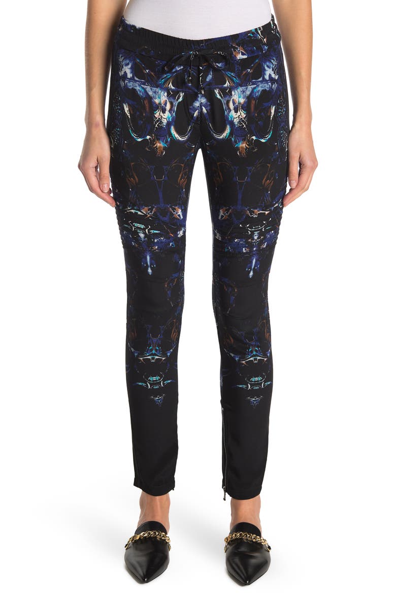 Balmain Pattern Silk Pants, Main, color, 