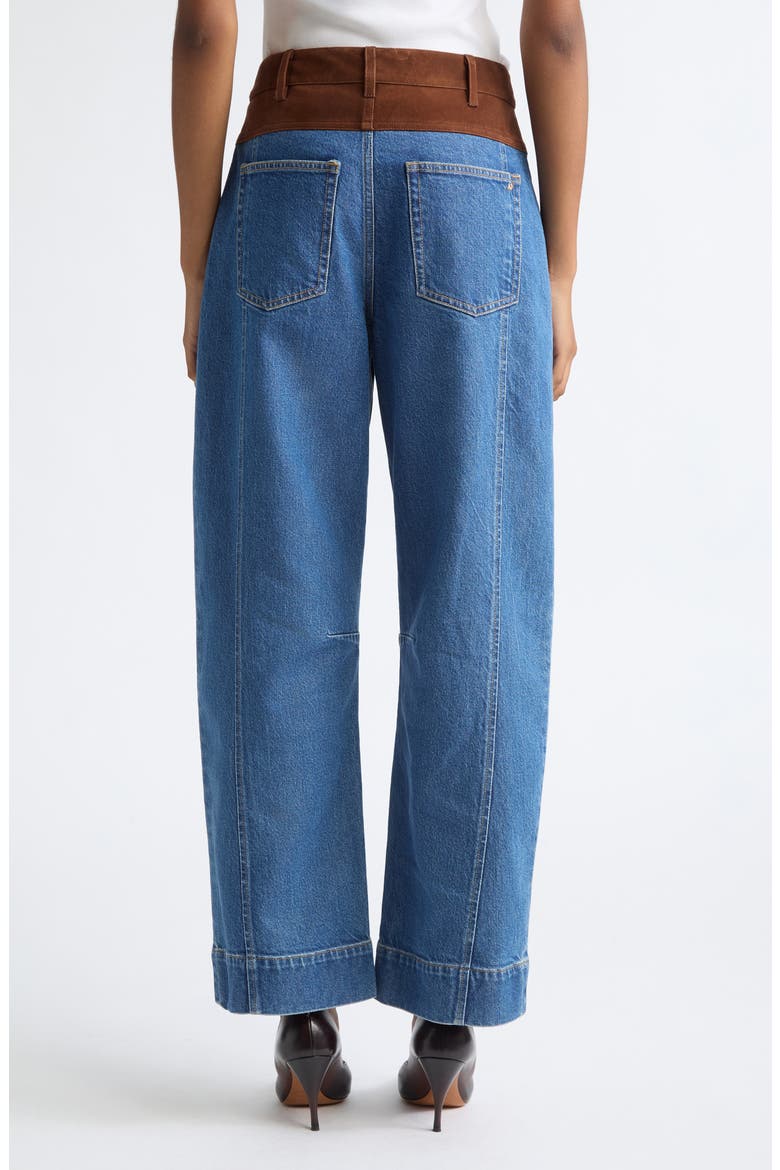 Dillon High Waist Wide Leg Jeans, Alternate, color, SALT BREEZE/ DARK SEPIA
