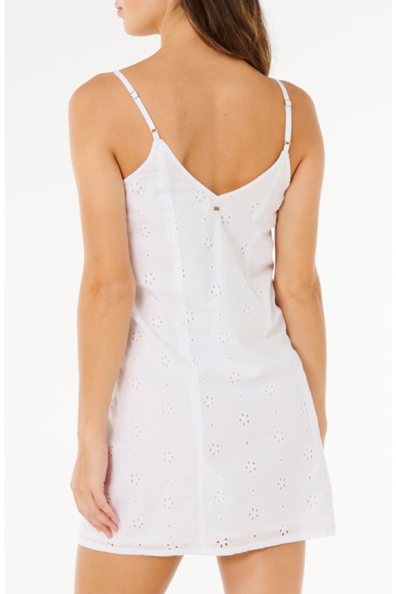 Oasis Broderie Sleeveless Minidress, Alternate, color, WHITE