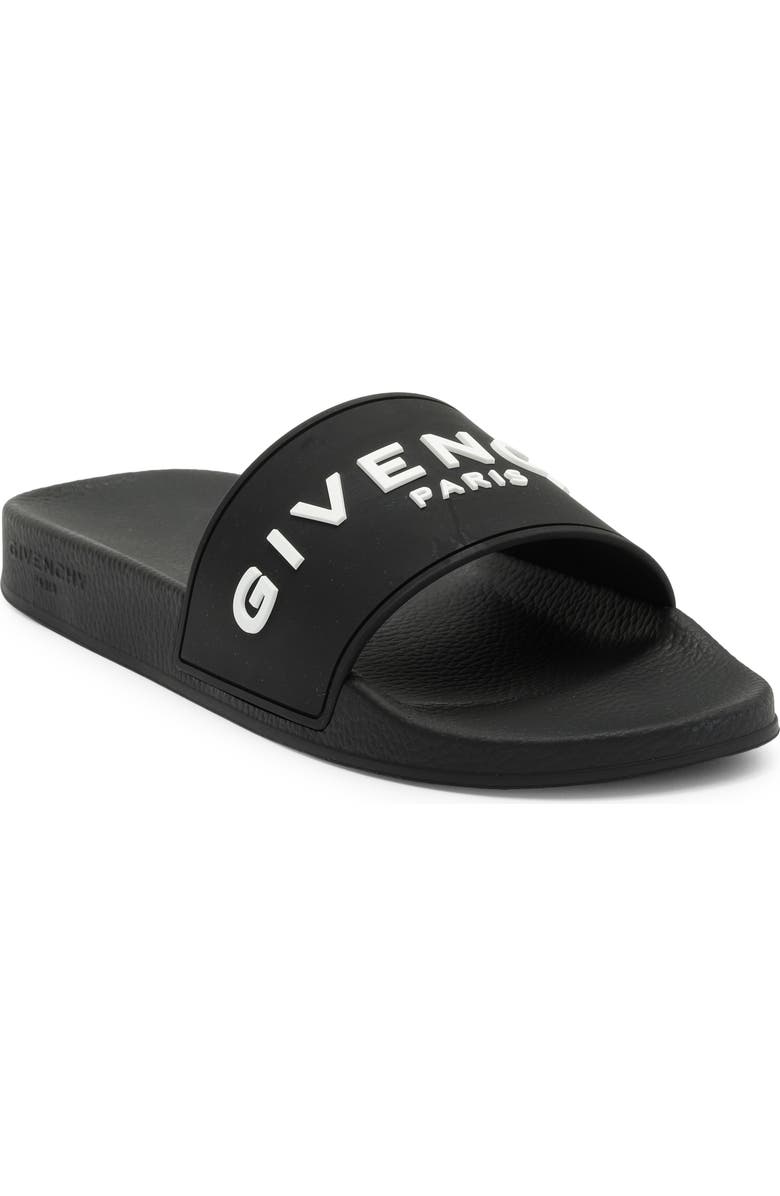 Givenchy Logo Slide Sandal, Main, color, Black