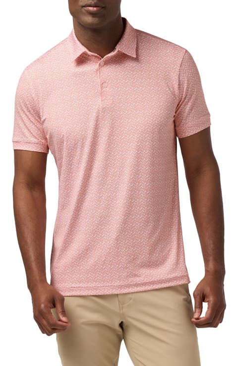 Versa Trim Fit Horseshoe Print Performance Polo