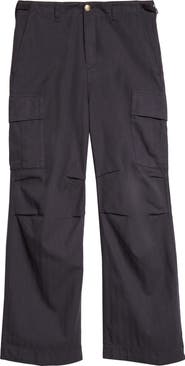 PALMES Cotton Herringbone Cargo Pants